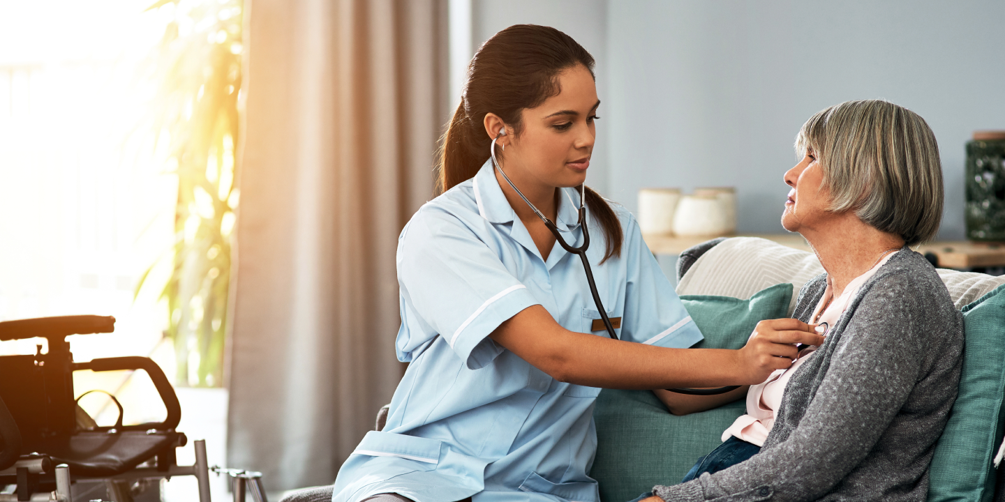 Caregiver and patient banner