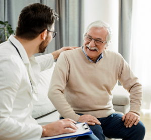 doctor and elderly patient