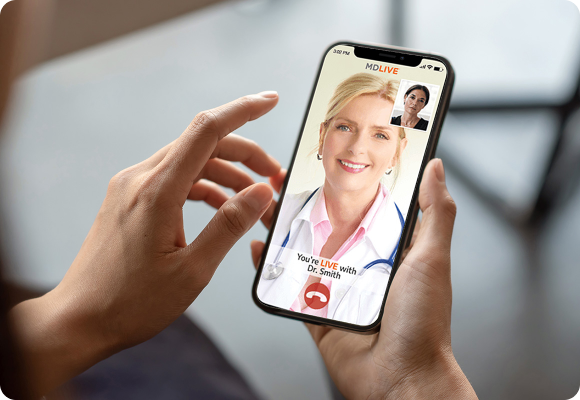 person on telehealth appointment
