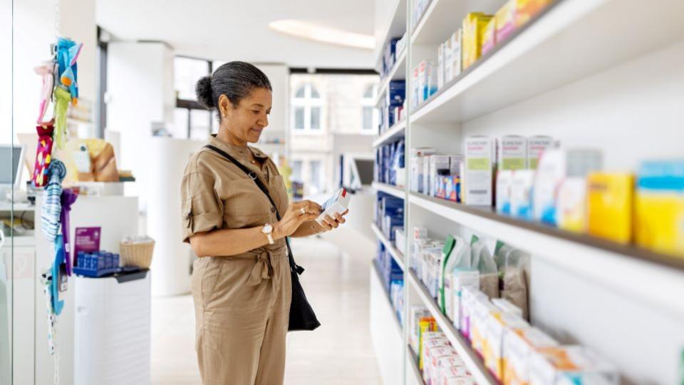 Woman in a pharmacy 