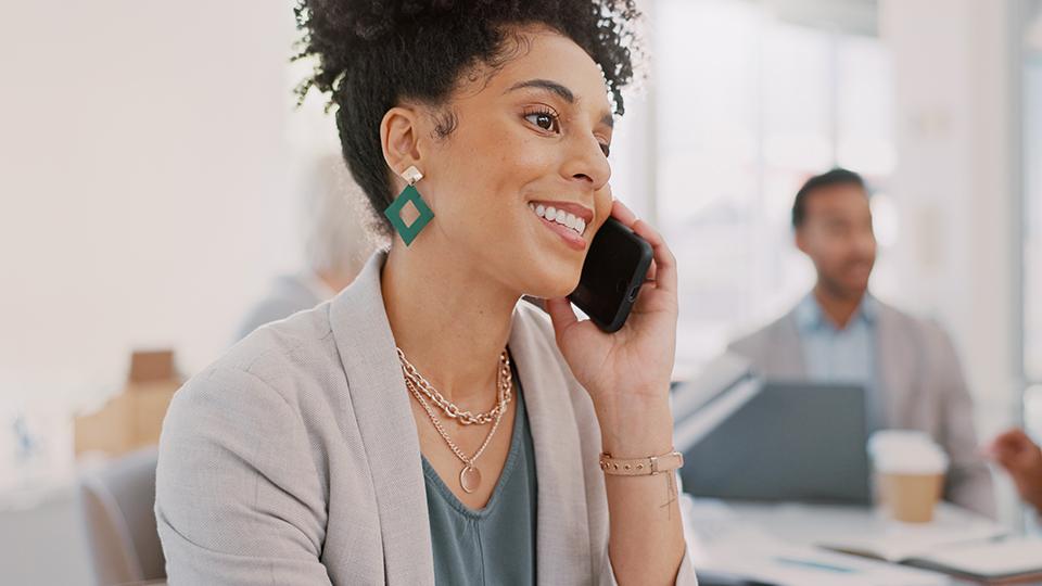 Woman on phone