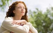 woman sitting outside