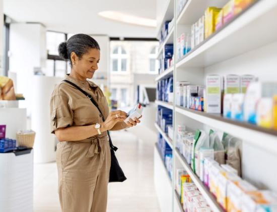 Woman in a pharmacy 