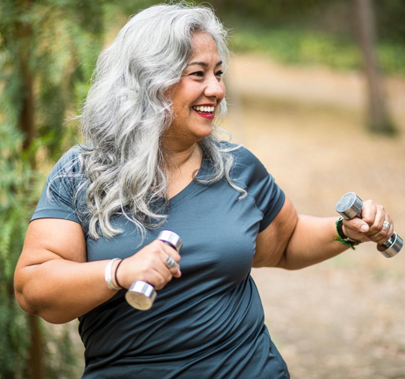 woman exercising