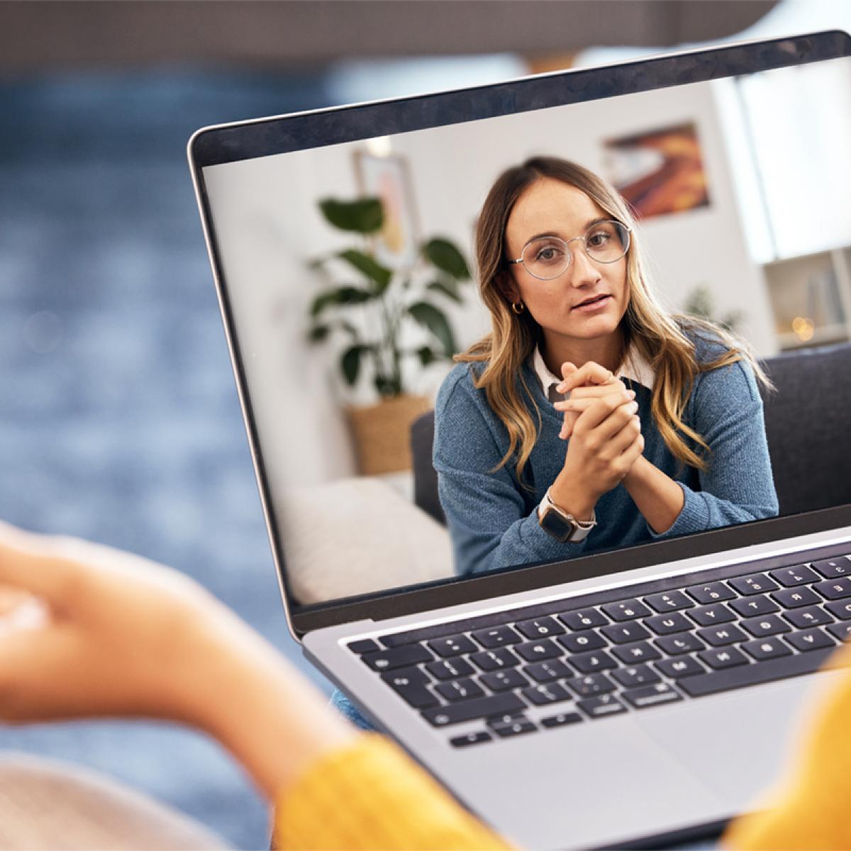 Virtual Care Provider on laptop screen